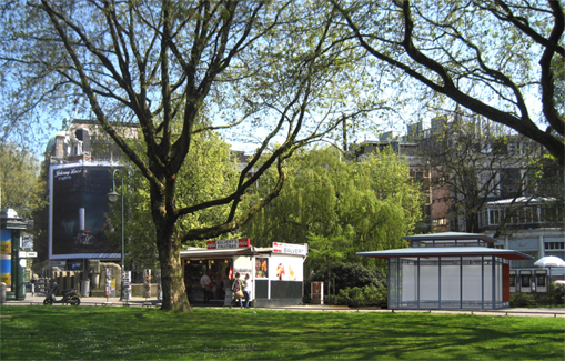 Kiosk Leidseplein, impressie